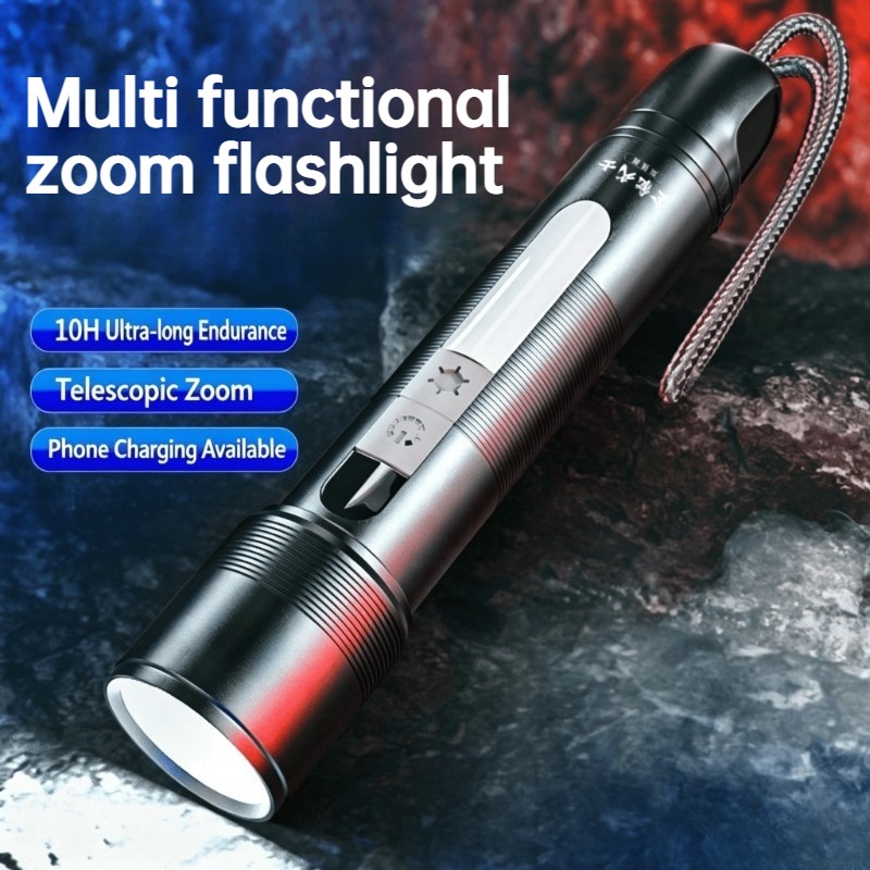 Outdoor Camping Lights - 다기능 LED 손전등 줌 가능 COB