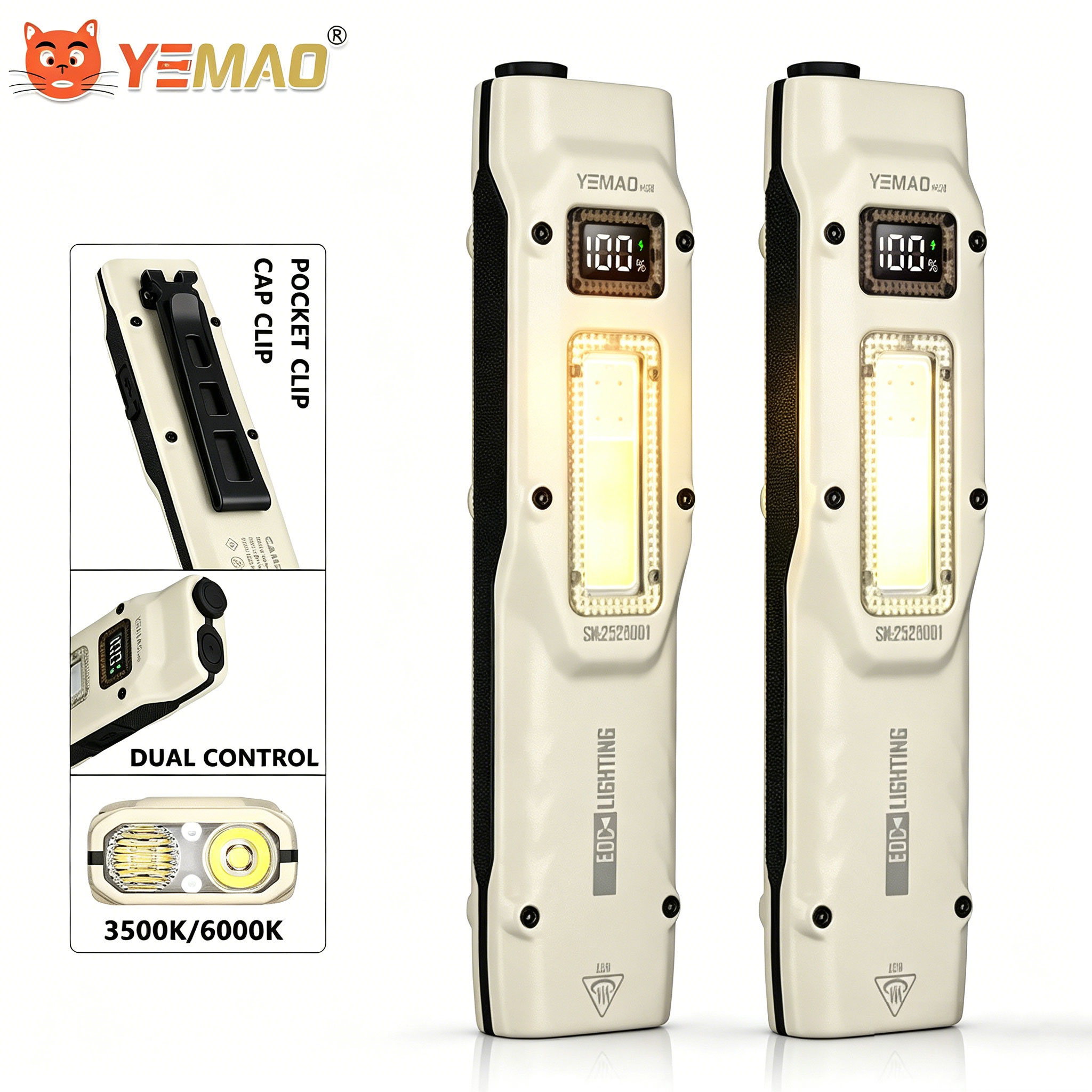 Outdoor Camping Lights - 휴대용 880LM YEMAO M28 양방향 클램프