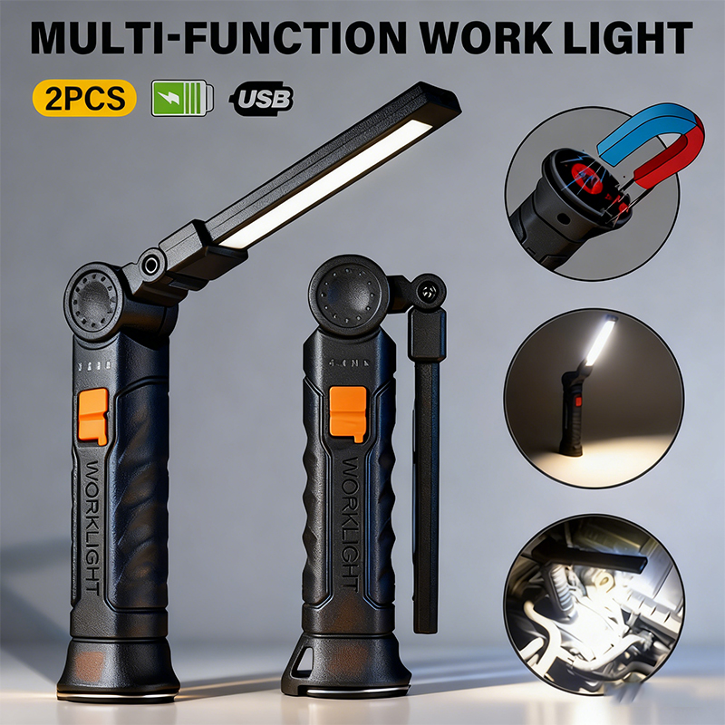 Outdoor Camping Lights - 휴대용 COB LED 손전등 USB 충전식