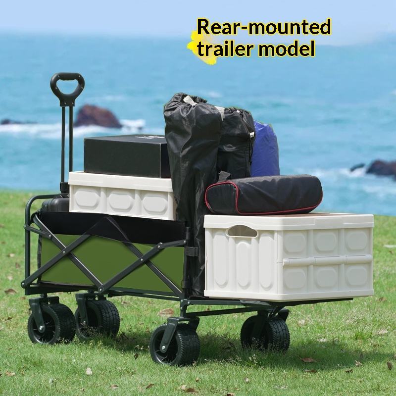 Outdoor Camping Table With Storage - 공장 직판 4륜 플랫폼 캠핑 유틸리티