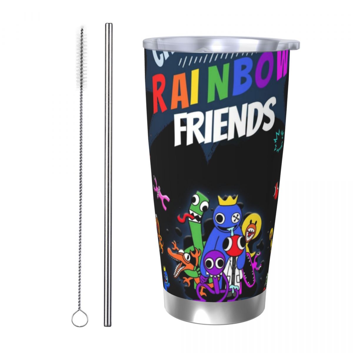 Vacuum Insulated Flask - R-Rainbow-Friends 20oz 스테인리스 스틸 보온 보냉
