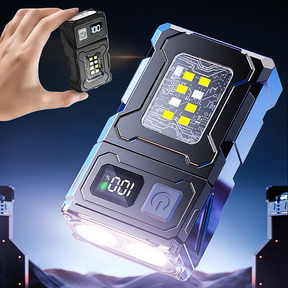 Outdoor Camping Lights - 충전식 미니 LED 손전등 마그네틱 클립형