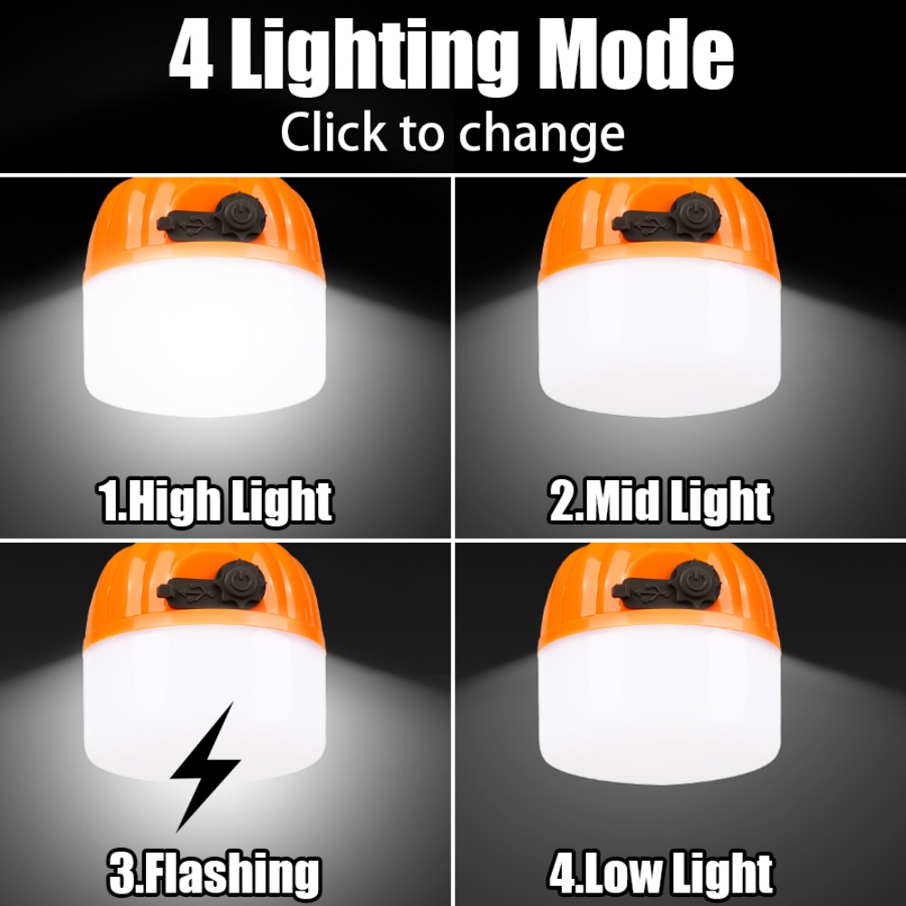 휴대용 미니 캠핑 램프 4가지 조명 모드, 후크 포함, - Outdoor Camping Lights 리뷰 및 가격