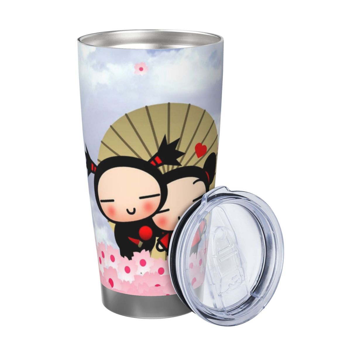 귀여운 만화 푸카 20온스 스테인리스 보온 보냉 커피  - Vacuum Insulated Flask 리뷰 및 가격