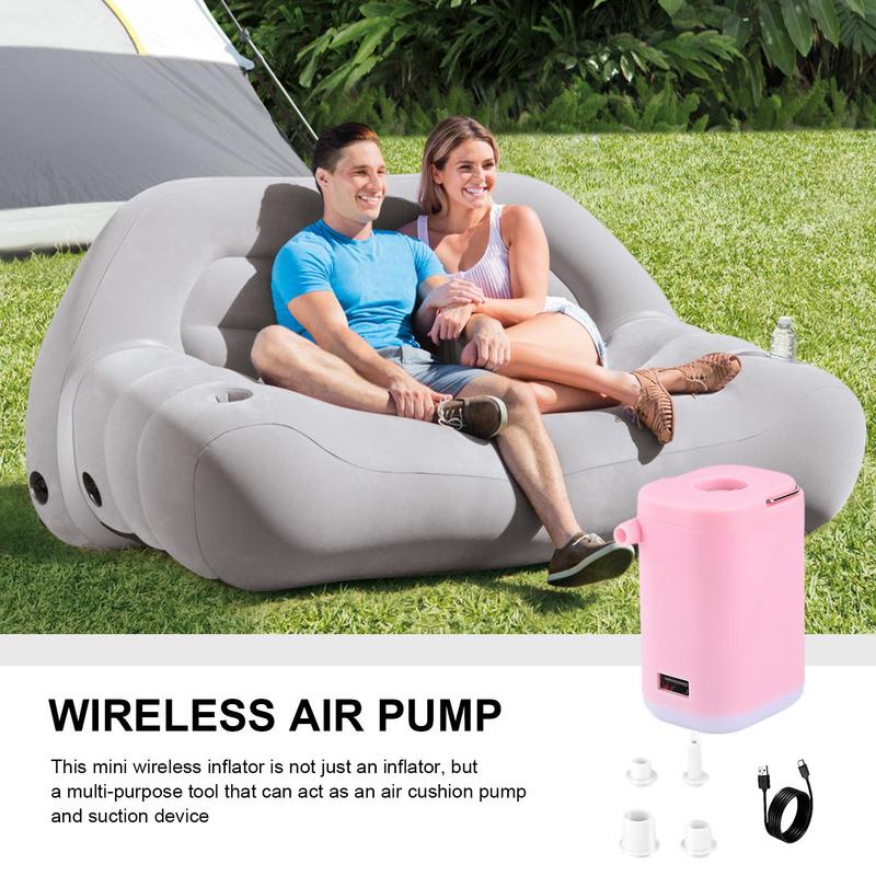 캠핑용 충전식 에어 펌프, 무선 휴대용 펌프, LED  - Outdoor Camping Shop 리뷰 및 가격
