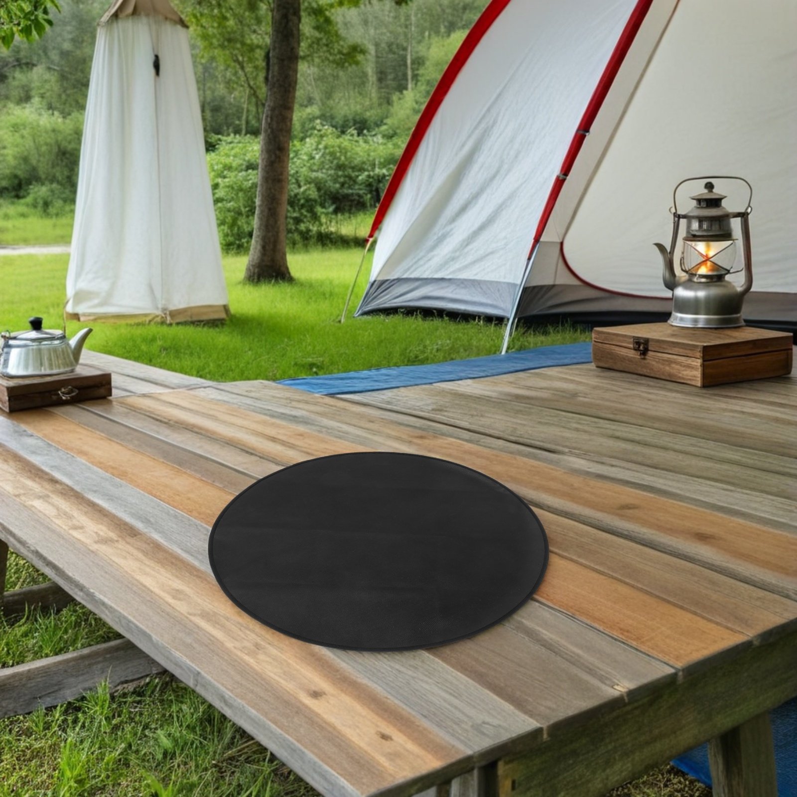 둥근 내화성 바베큐 매트 24인치 내열성 야외 그릴 패 - Outdoor Camping Stove 리뷰 및 가격