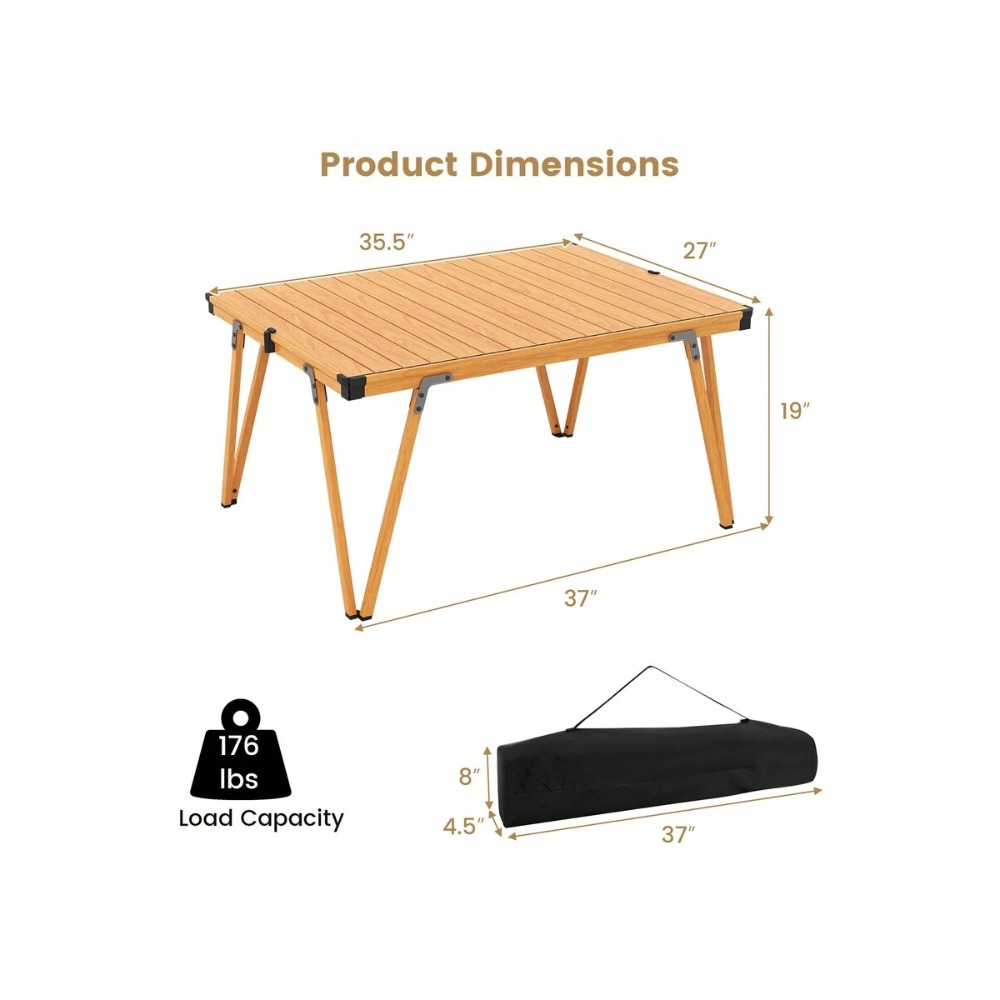수납 가방이 포함된 접이식 캠핑 테이블, 가벼운 알루미 - Outdoor Camping Table With Storage 리뷰 및 가격