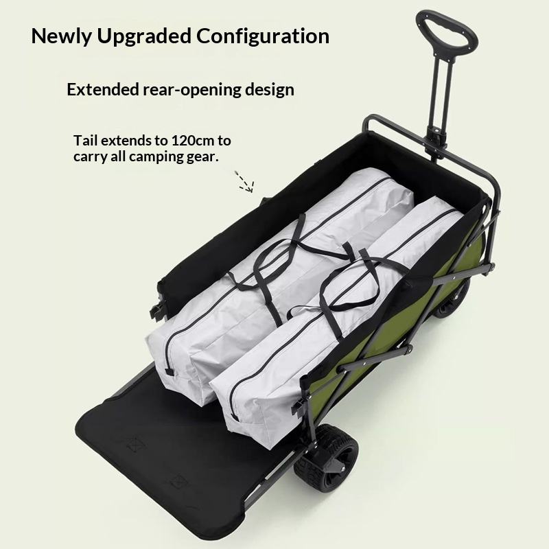 공장 직판 4륜 플랫폼 캠핑 유틸리티 웨건 175kg  - Outdoor Camping Table With Storage 리뷰 및 가격