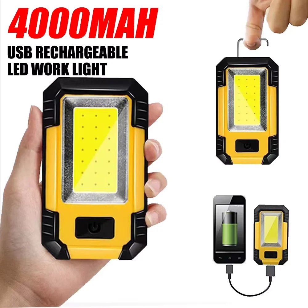 충전식 4000mAh 작업등, 초강력 COB 플래시라이 - Outdoor Camping Lights 리뷰 및 가격