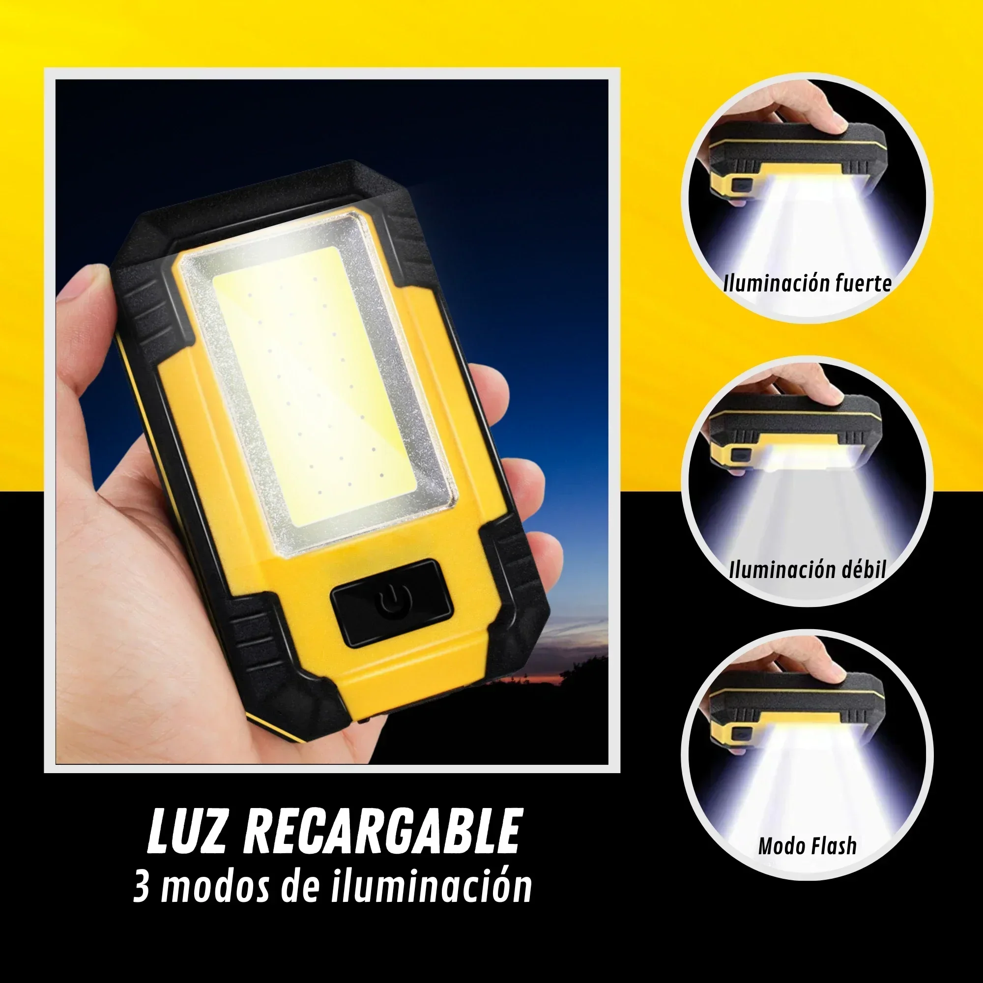 충전식 4000mAh 작업등, 초강력 COB 플래시라이 - Outdoor Camping Lights 리뷰 및 가격
