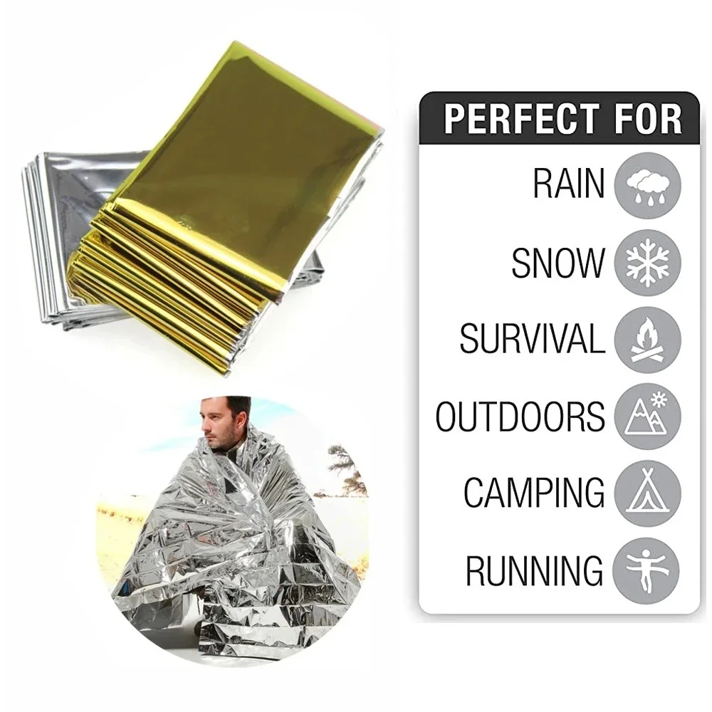 5Pcs 비상 열 담요 접이식 방수 방풍 양산 구조 담 - Outdoor Camping Rug Waterproof 리뷰 및 가격