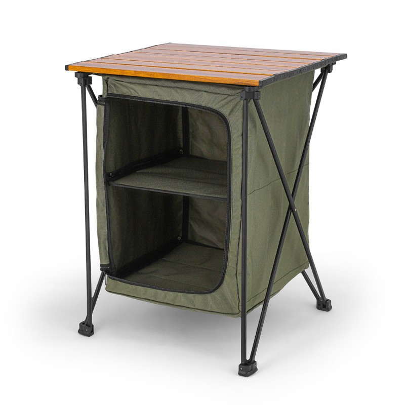 알루미늄 합금 접이식 수납장, 휴대용 다기능 이중 목적 - Outdoor Camping Table With Storage 리뷰 및 가격