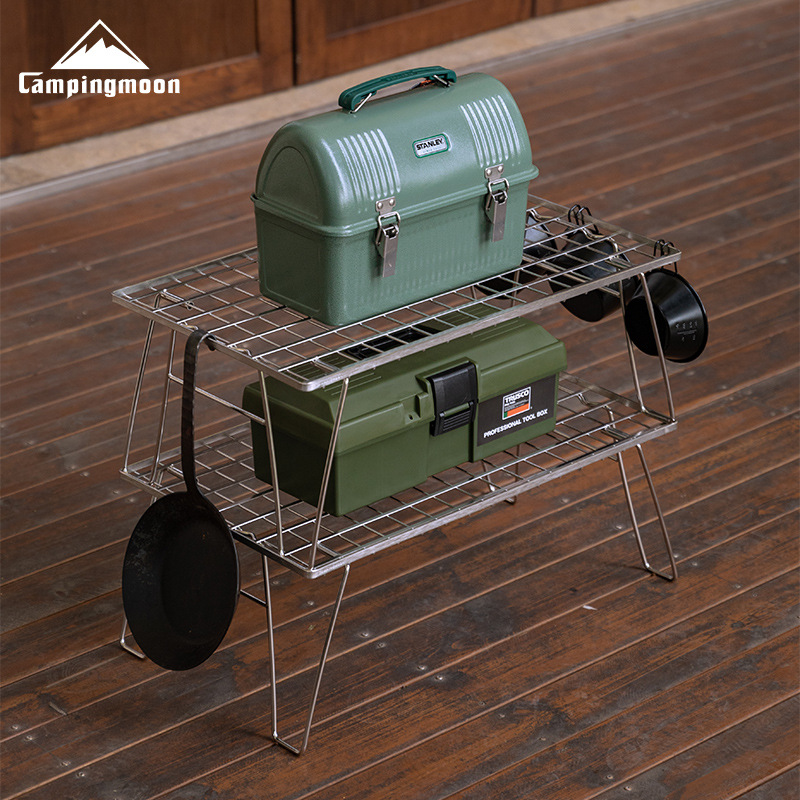 캠핑문 스테인리스 스틸 경량 수납 테이블, 야외 피크닉 - Outdoor Camping Table With Storage 리뷰 및 가격