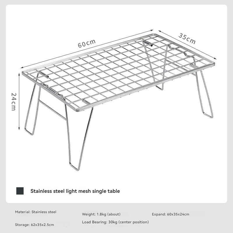 캠핑문 스테인리스 스틸 경량 수납 테이블, 야외 피크닉 - Outdoor Camping Table With Storage 리뷰 및 가격