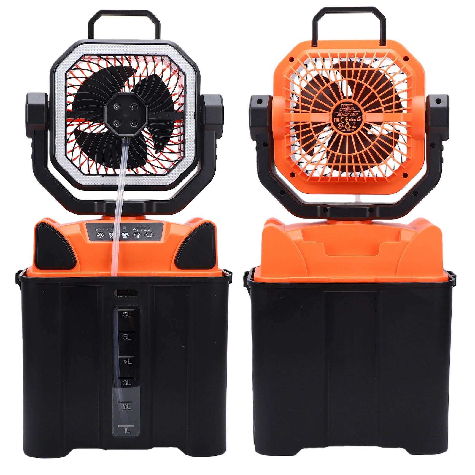 6L 버킷, LED 조명, 리모컨, 20000mAh 배 - Outdoor Camping Fan 리뷰 및 가격