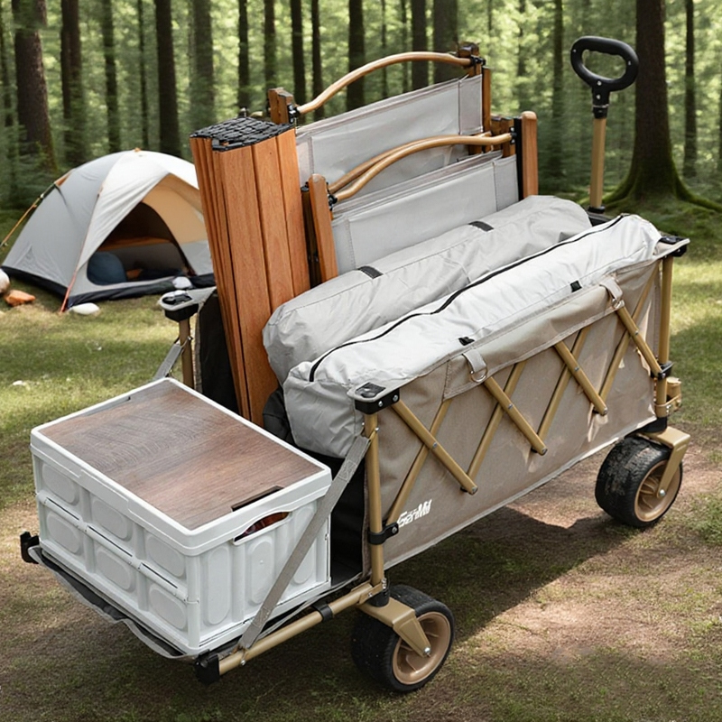 접이식 캠핑 카트, 후면 개방형 디자인, 휴대용 야외  - Outdoor Camping Shop 리뷰 및 가격