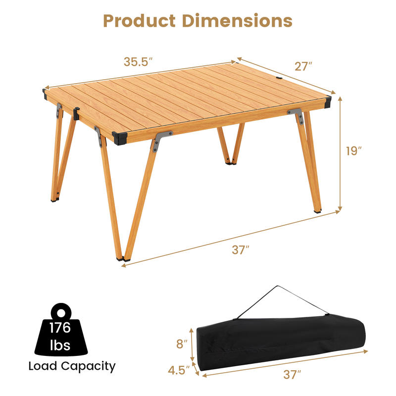 단일 접이식 피크닉 테이블 93 x 70cm 캠핑 테이 - Outdoor Camping Table With Storage 리뷰 및 가격